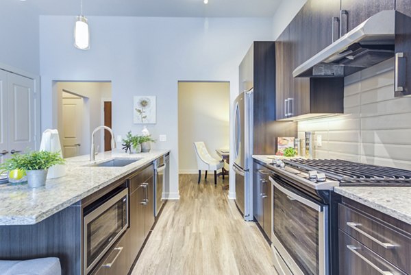 kitchen at Overture Yorktown Apartments