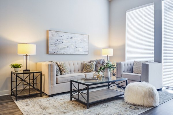 living room at Overture Yorktown Apartments