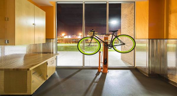 bike storage at Zinc Apartments