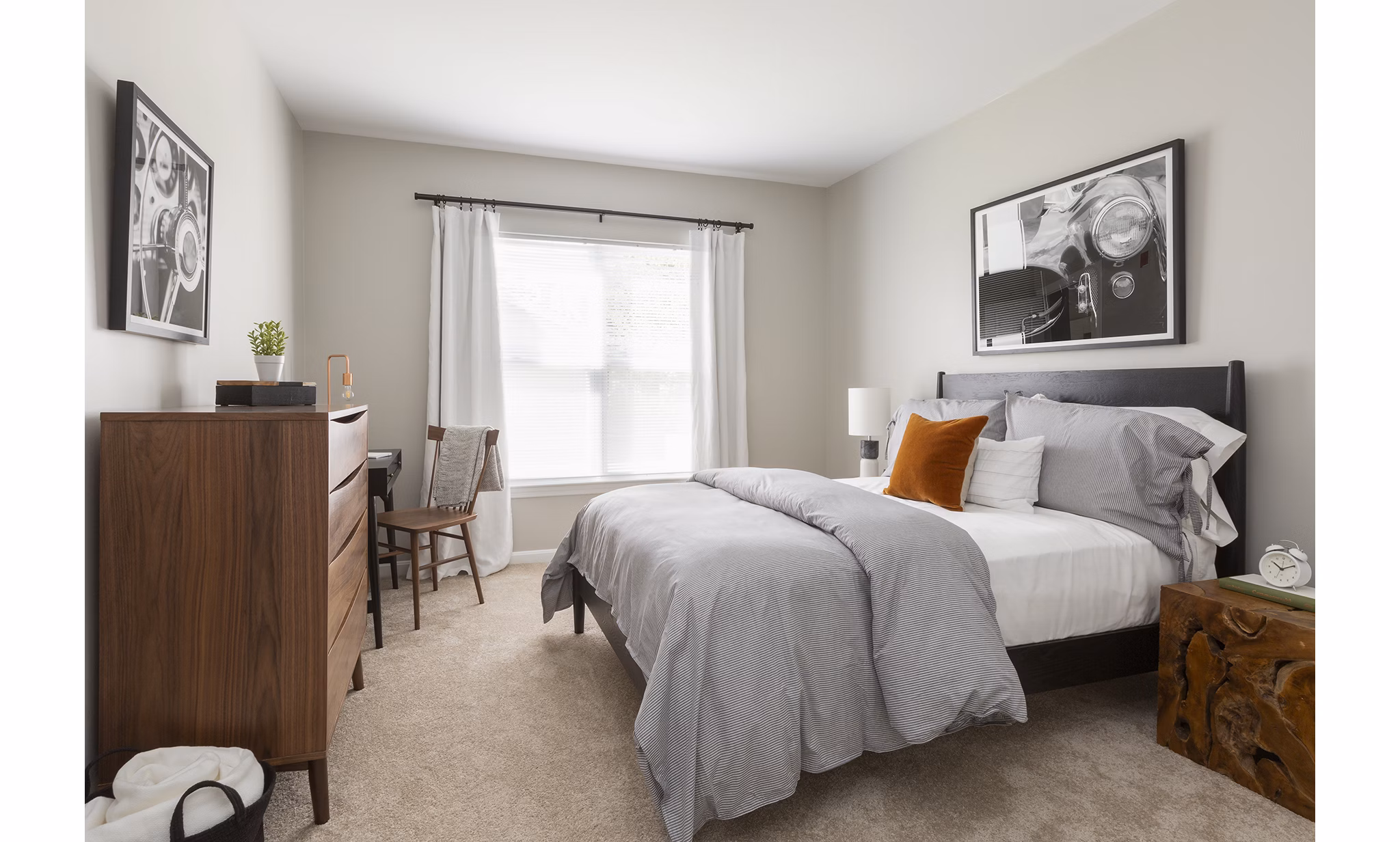 Spacious bedroom with modern decor at Pembroke Woods Apartments