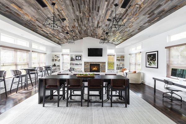 Beautiful clubhouse offering community space and modern design at Pembroke Woods Apartments