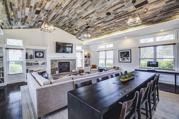 Elegant clubhouse lobby with modern decor at Pembroke Woods Apartments