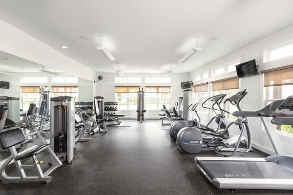 State-of-the-art fitness center with modern equipment at Pembroke Woods Apartments