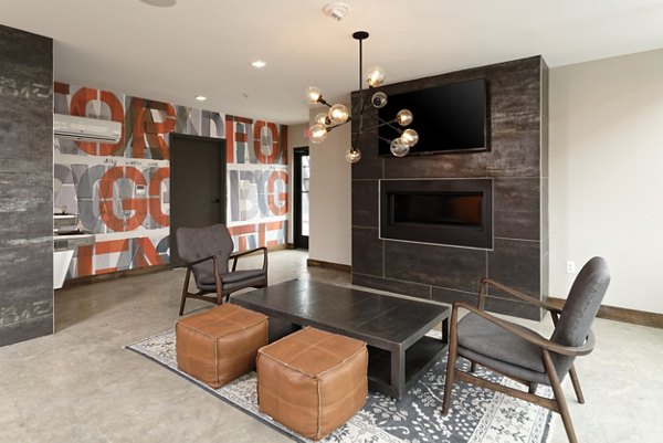 Clubhouse featuring modern design elements at The Aspen Apartments