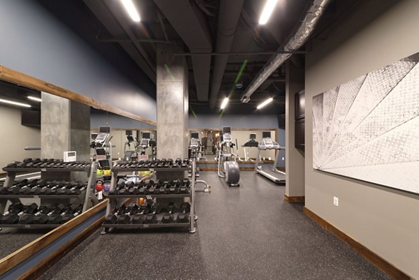 fitness center at The Aspen Apartments