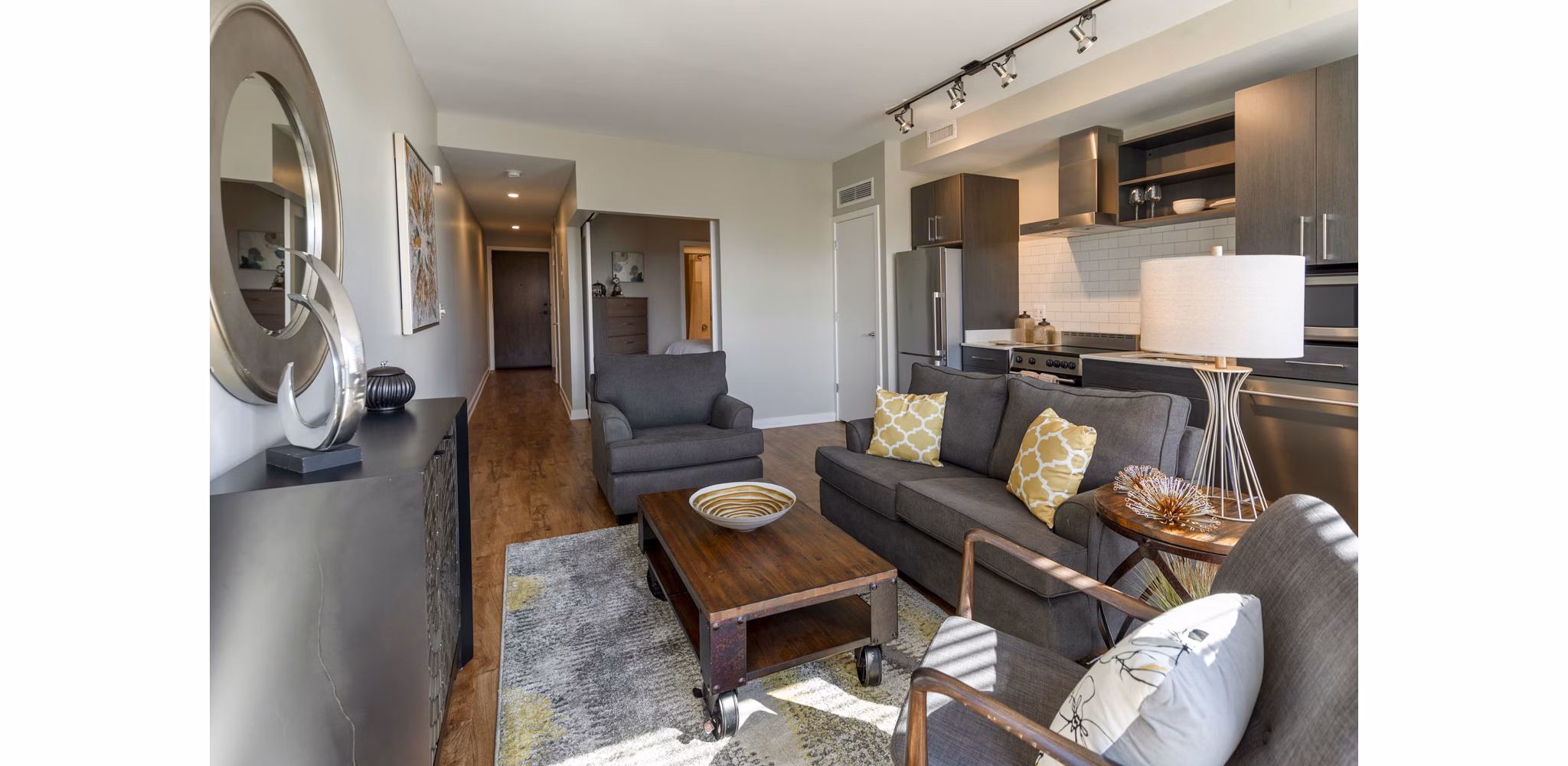 living room at The Aspen Apartments
