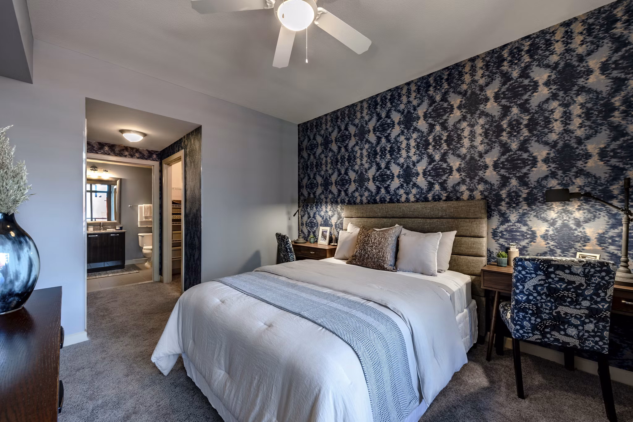 bedroom at The Cameron Apartments