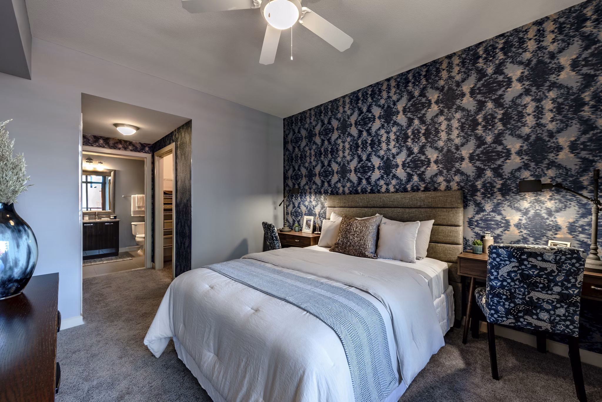 bedroom at The Cameron Apartments