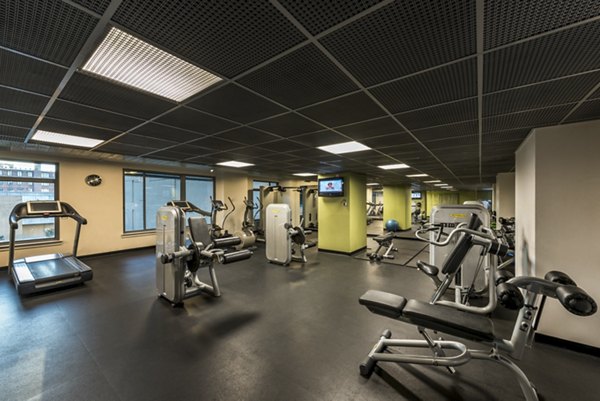 fitness center at The Cameron Apartments