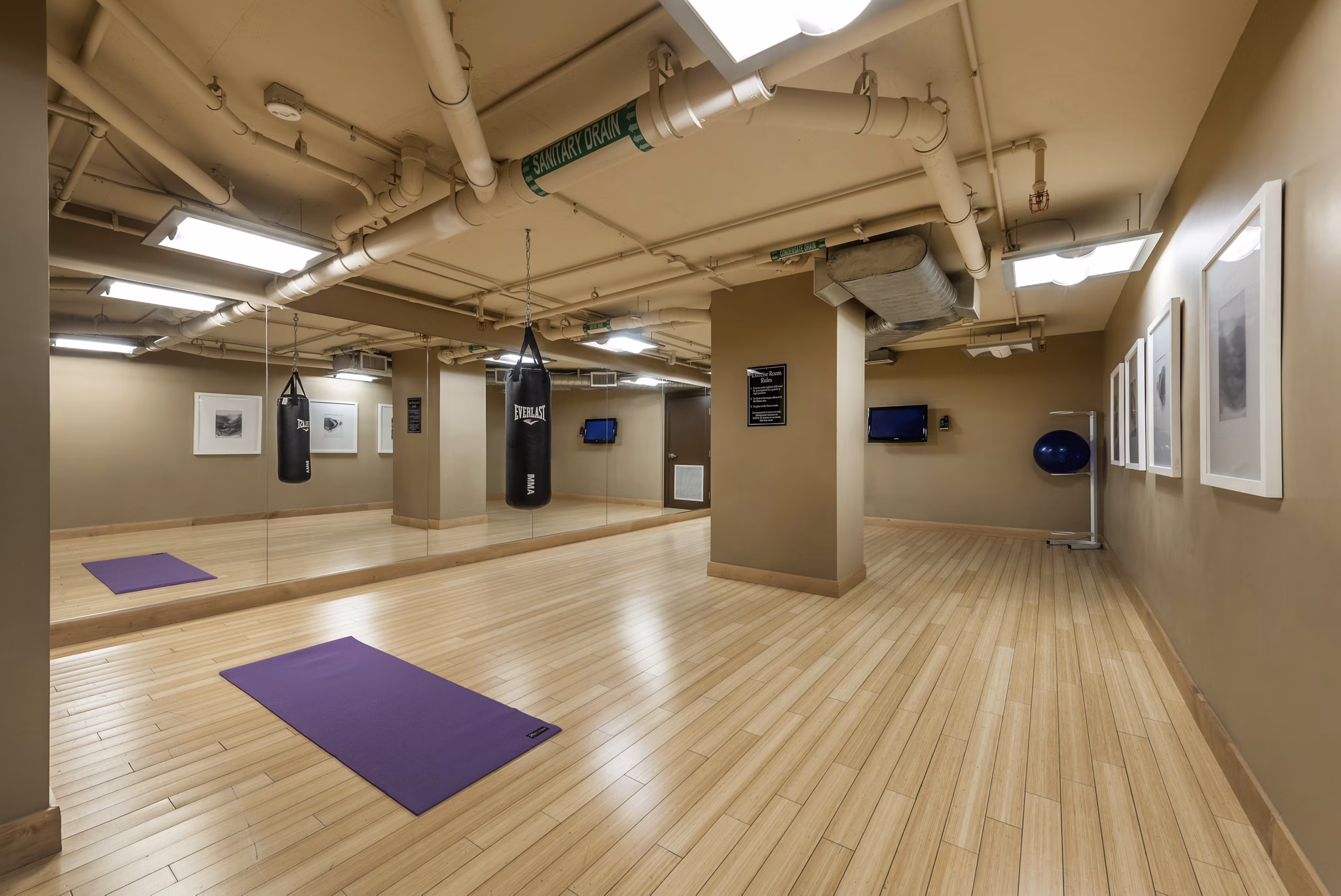 fitness center at The Cameron Apartments