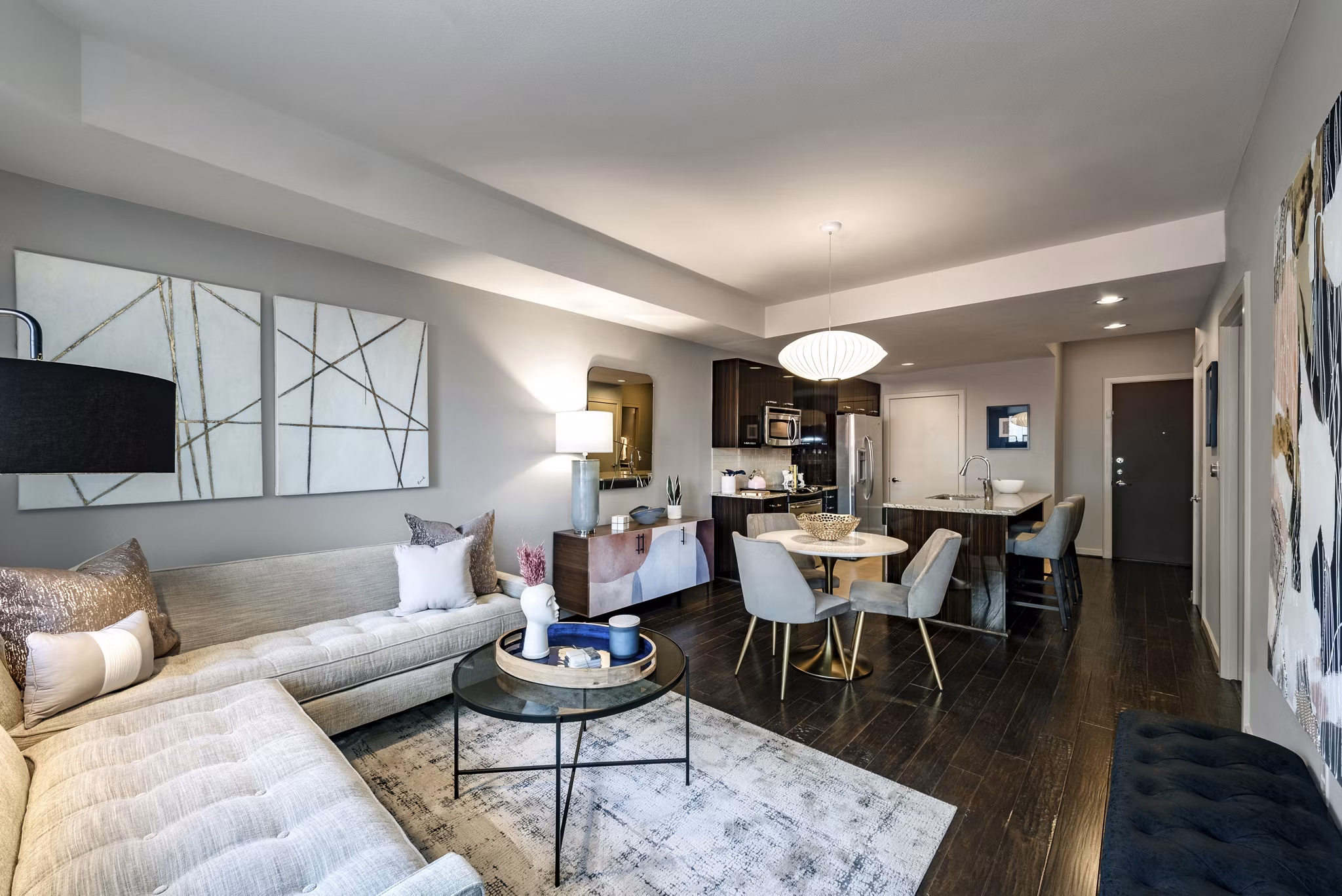 living room at The Cameron Apartments