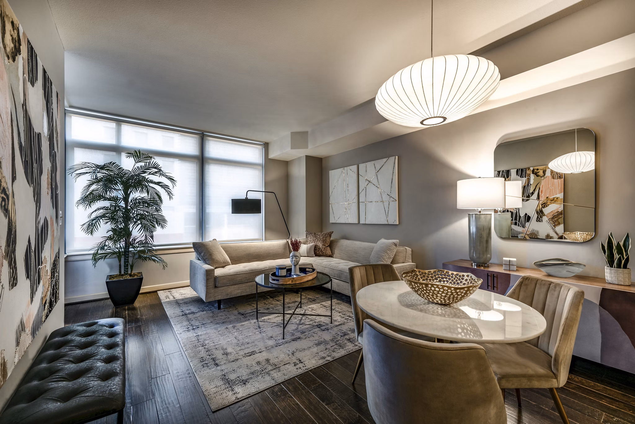 living room at The Cameron Apartments