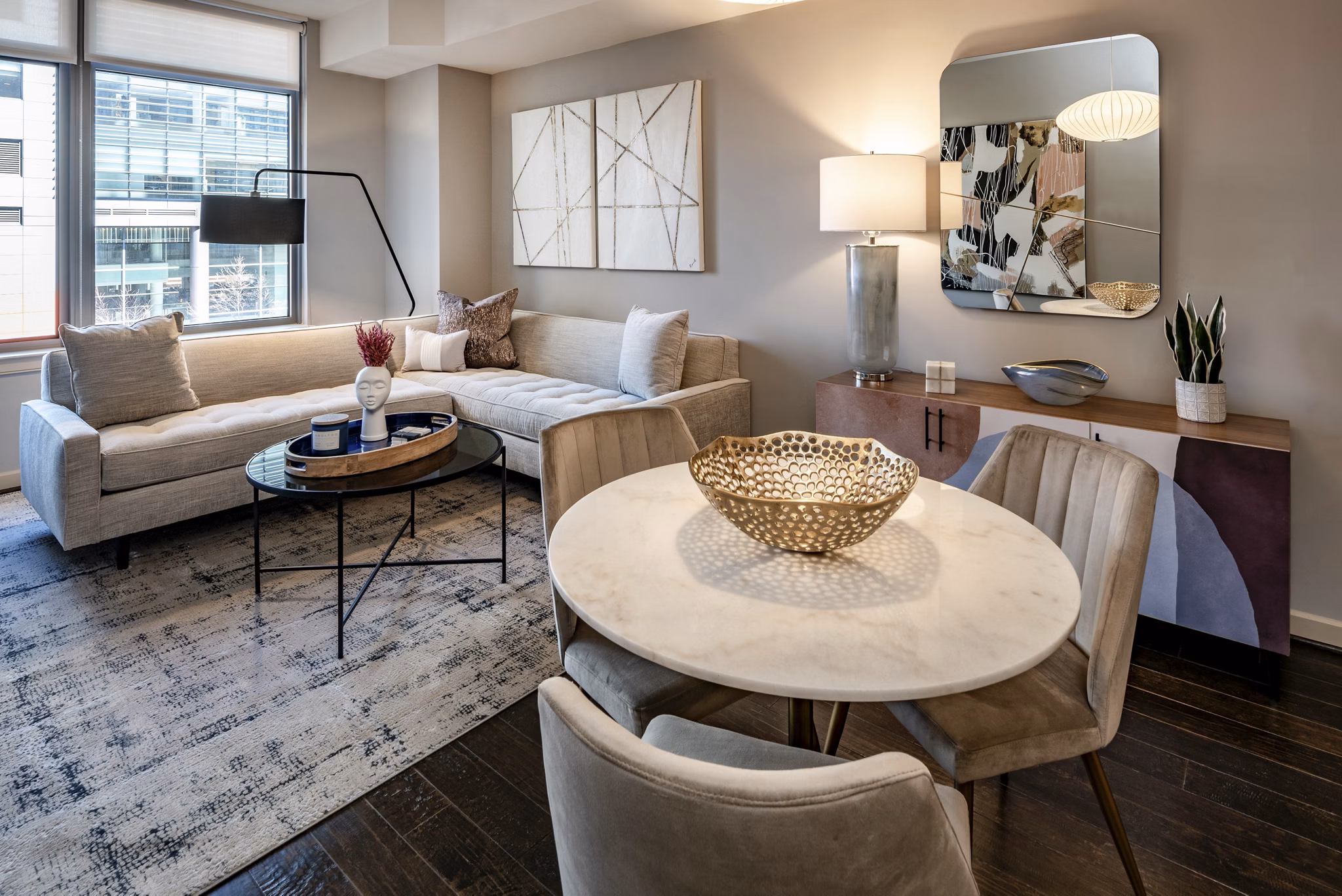living room at The Cameron Apartments