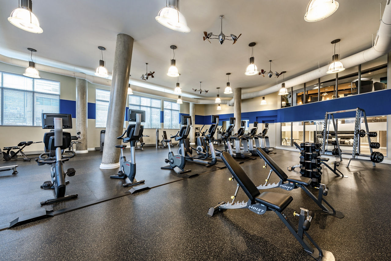 Gym at The Lofts At Park Crest Apartments (1 of 3)
