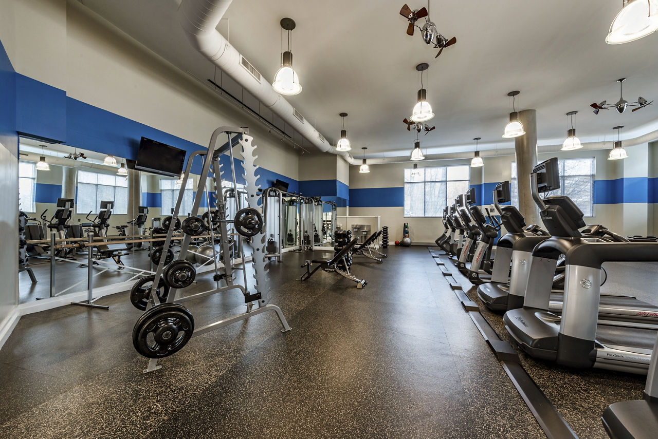 Gym at The Lofts At Park Crest Apartments (2 of 3)