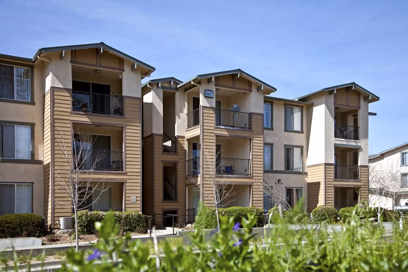 Acacia on Santa Rosa Creek: Scenic view of modern luxury apartments nestled by the creek in California