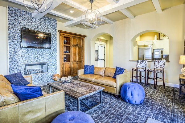 Inviting clubhouse lobby with modern decor at Acacia on Santa Rosa Creek luxury apartments
