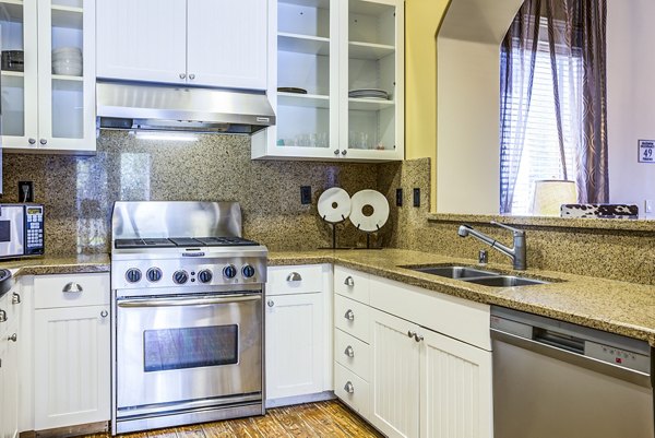  clubhouse kitchen at Acacia on Santa Rosa Creek Apartments