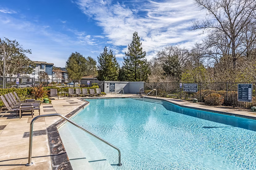 Resort-style pool at Acacia on Santa Rosa Creek Apartments, offering relaxing outdoor leisure in a serene setting