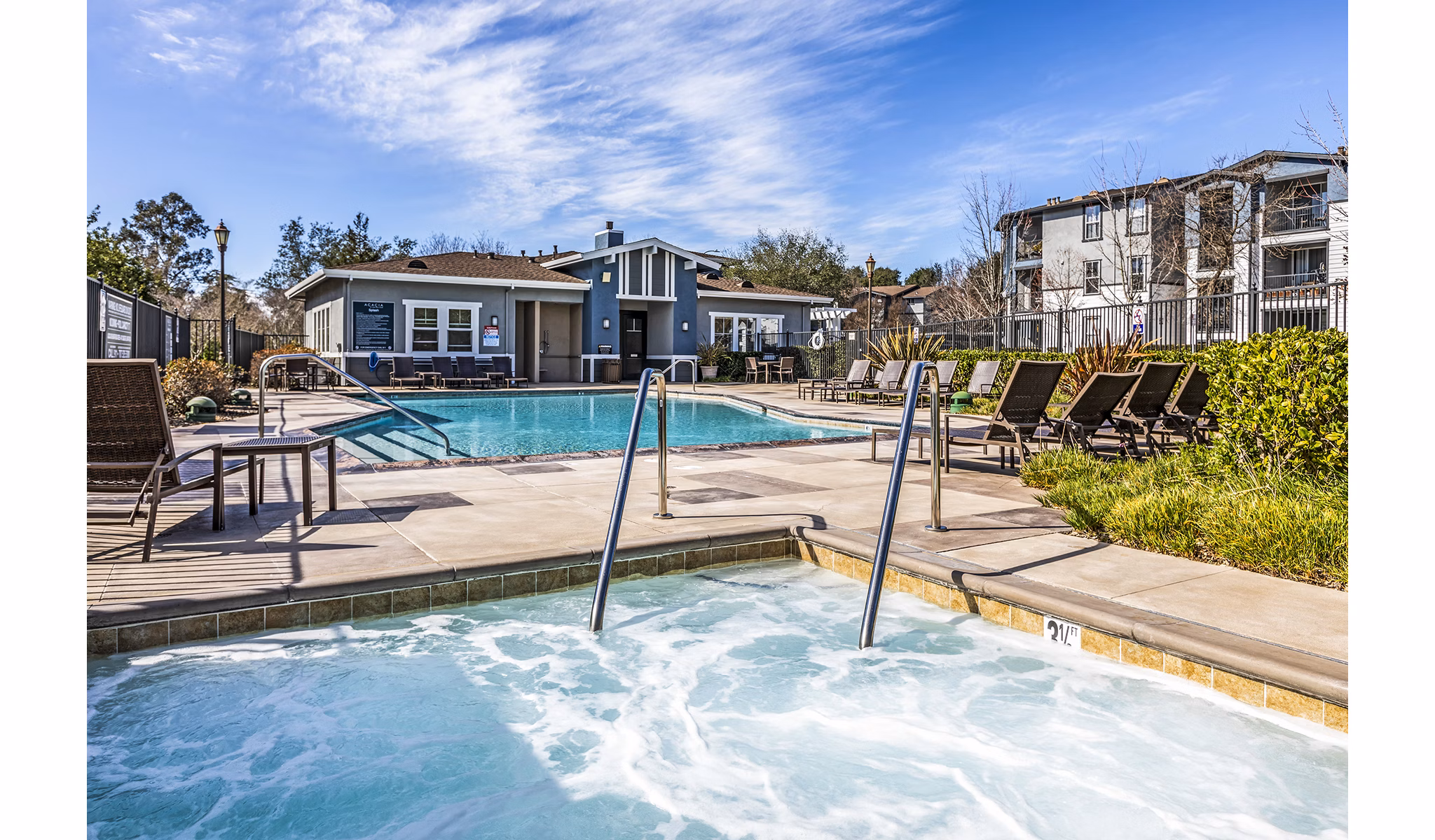 Resort-style pool at Acacia on Santa Rosa Creek Apartments