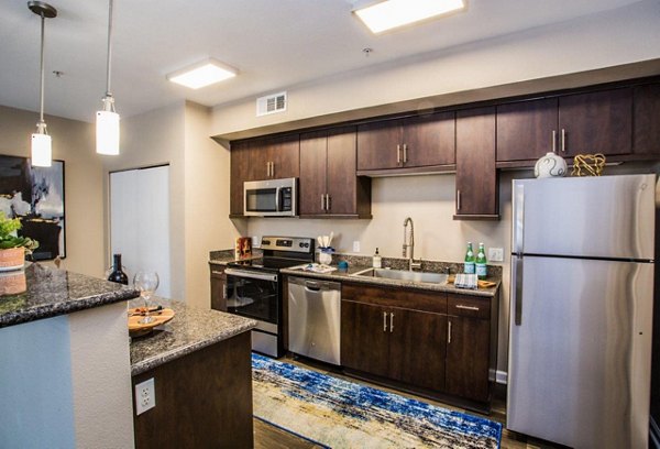 kitchen at Glo Las Vegas Apartments