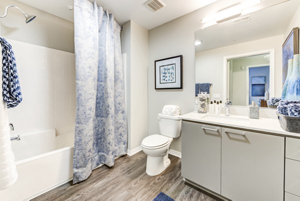 bathroom at The Gallery at NoHo Commons Apartments