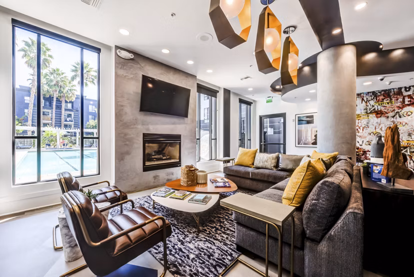 Clubhouse with upscale design at The Gallery at NoHo Commons Apartments