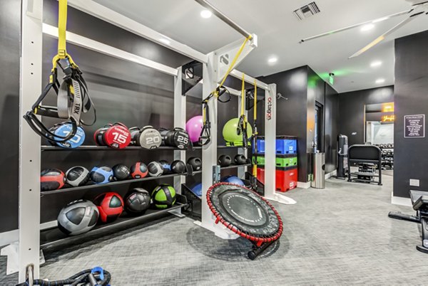 State-of-the-art fitness center with modern equipment at The Gallery at NoHo Commons Apartments