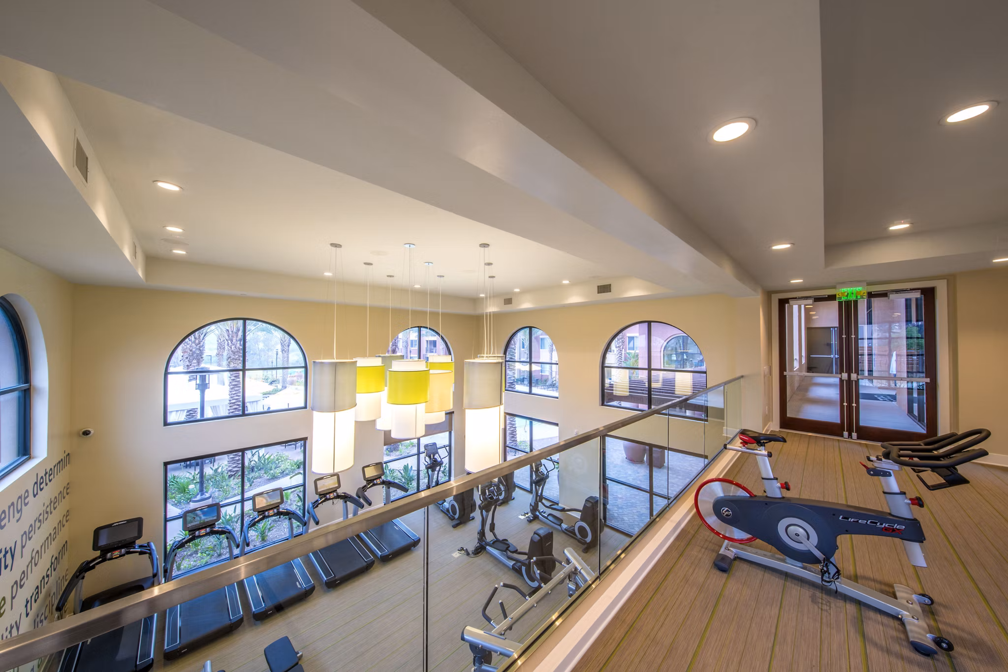 State-of-the-art fitness center with modern equipment at The Verge Apartments