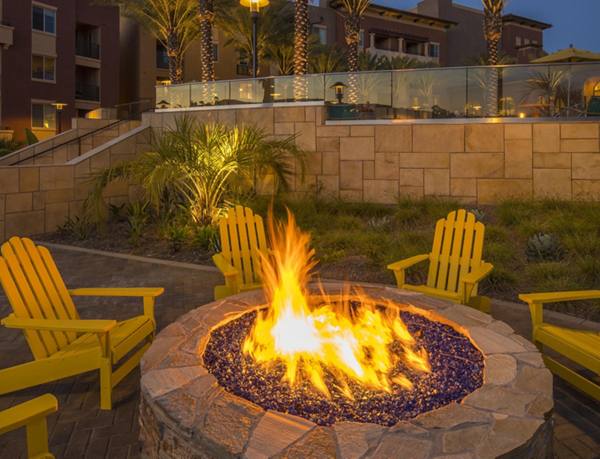 fire pit at The Verge Apartments