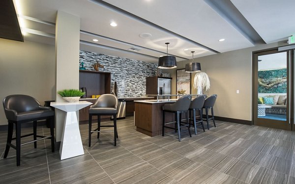 Clubhouse with modern furnishings at Blue Sol Apartments, a luxury property