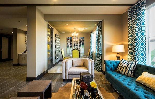 Modern clubhouse with chic interiors at Blue Sol Apartments offering luxury amenities