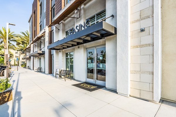 building/exterior/leasing office entrance at Luce Apartments