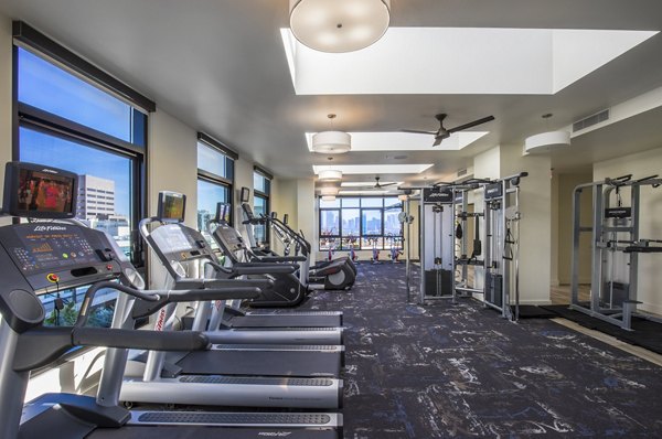 fitness center at OLUME Apartments