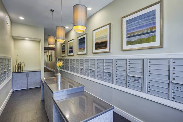 mail room at Everly Apartments