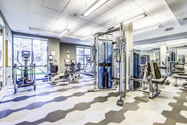 State-of-the-art fitness center featuring modern equipment at Overture Arboretum Apartments
