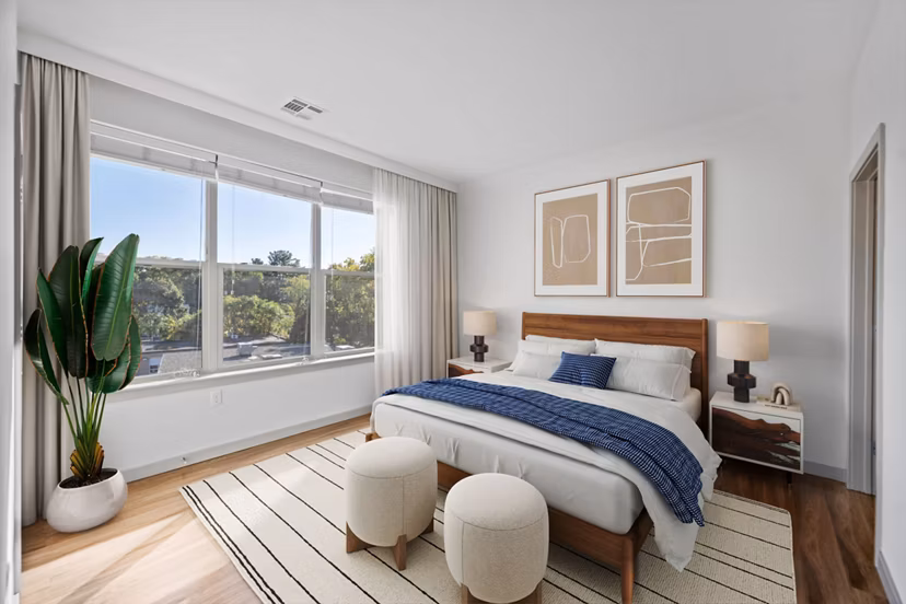 bedroom at The Washingtons Apartments