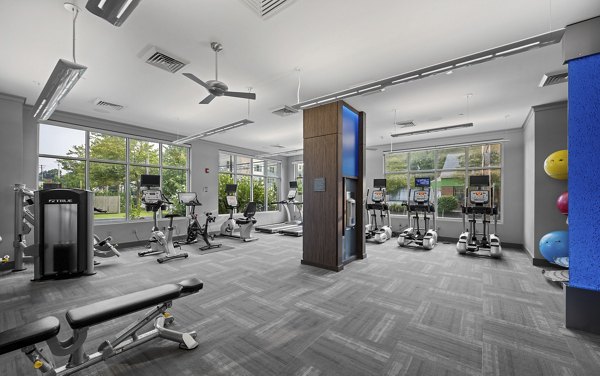 fitness center at The Washingtons Apartments