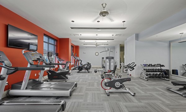 fitness center at The Washingtons Apartments