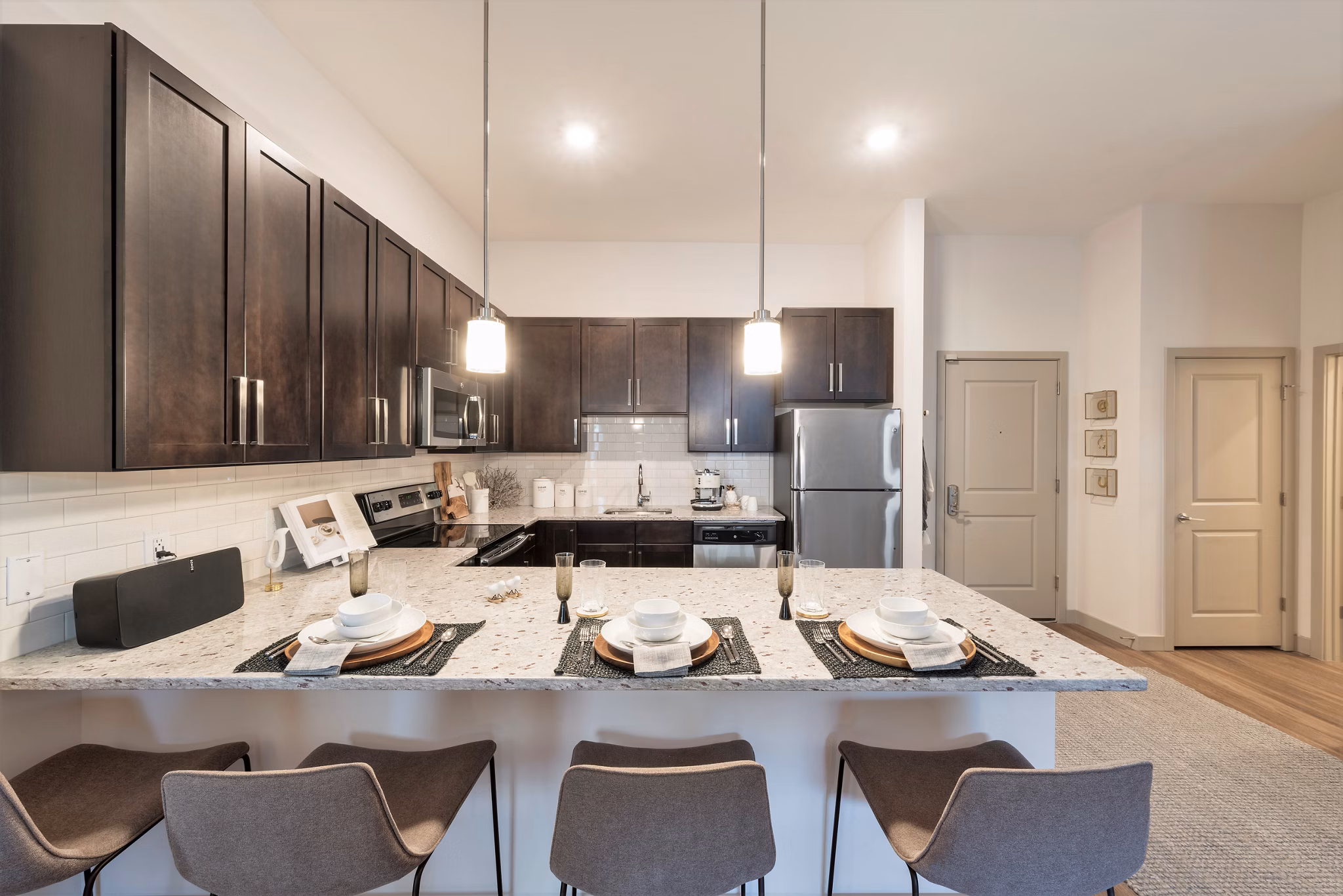 kitchen at The Washingtons Apartments
