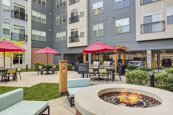fire pit at The Washingtons Apartments