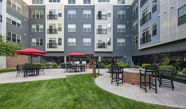 fire pit at The Washingtons Apartments