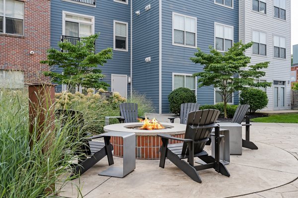 fire pit at The Washingtons Apartments