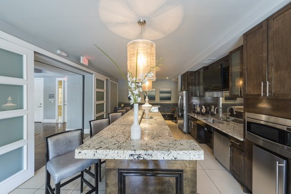 Clubhouse featuring modern design and cozy seating at Bailey's Crossing Apartments