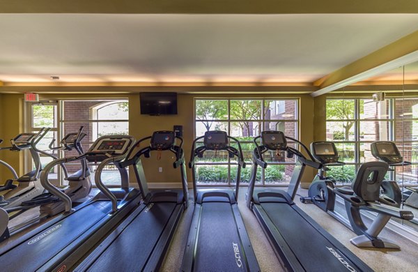 State-of-the-art fitness center with modern equipment at Bailey's Crossing Apartments offering luxury living experiences