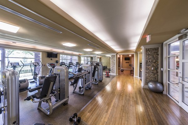 fitness center at Bailey's Crossing Apartments       