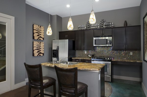 Clubhouse with modern amenities at Allegro Apartments, a Greystar luxury property
