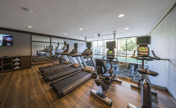 fitness center at The Alexan Apartments
