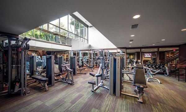 fitness center at The Alexan Apartments