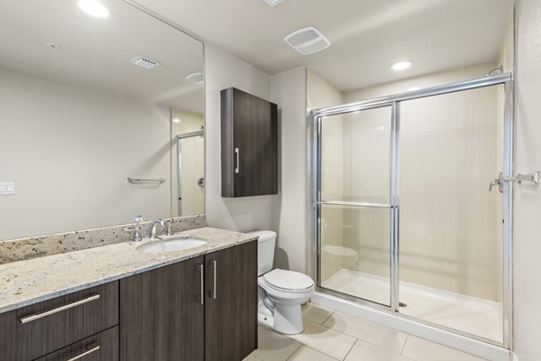 bathroom at SoMa at Brickell Apartments